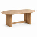 Table à manger ovale en bois de chêne massif