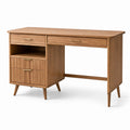 Bureau en bois avec tiroirs et rangement 120cm
